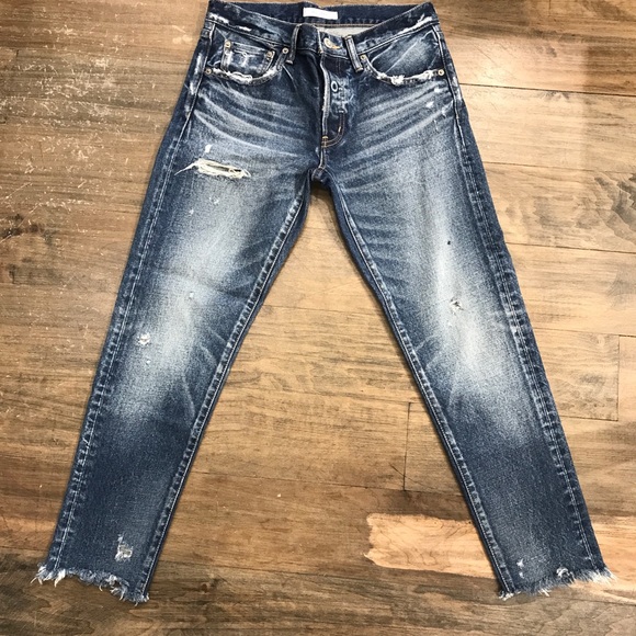 Moussy MV Tapered Dark Blue Jeans - Picture 2 of 3